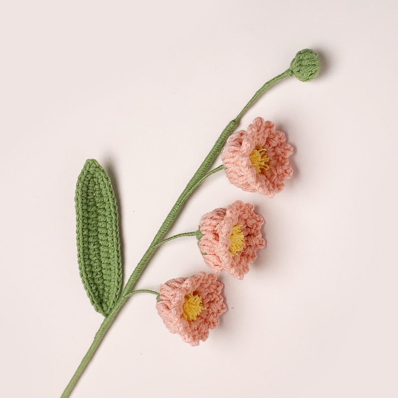 玫瑰花编织花束假花手工钩针仿真花毛线花朵成品情人节教师节礼物|undefined