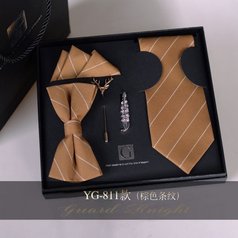 Corbata de seda de alta calidad, ropa formal de hombre, moda casual, estilo coreano, novio profesional, matrimonio, gris retro británico image 35