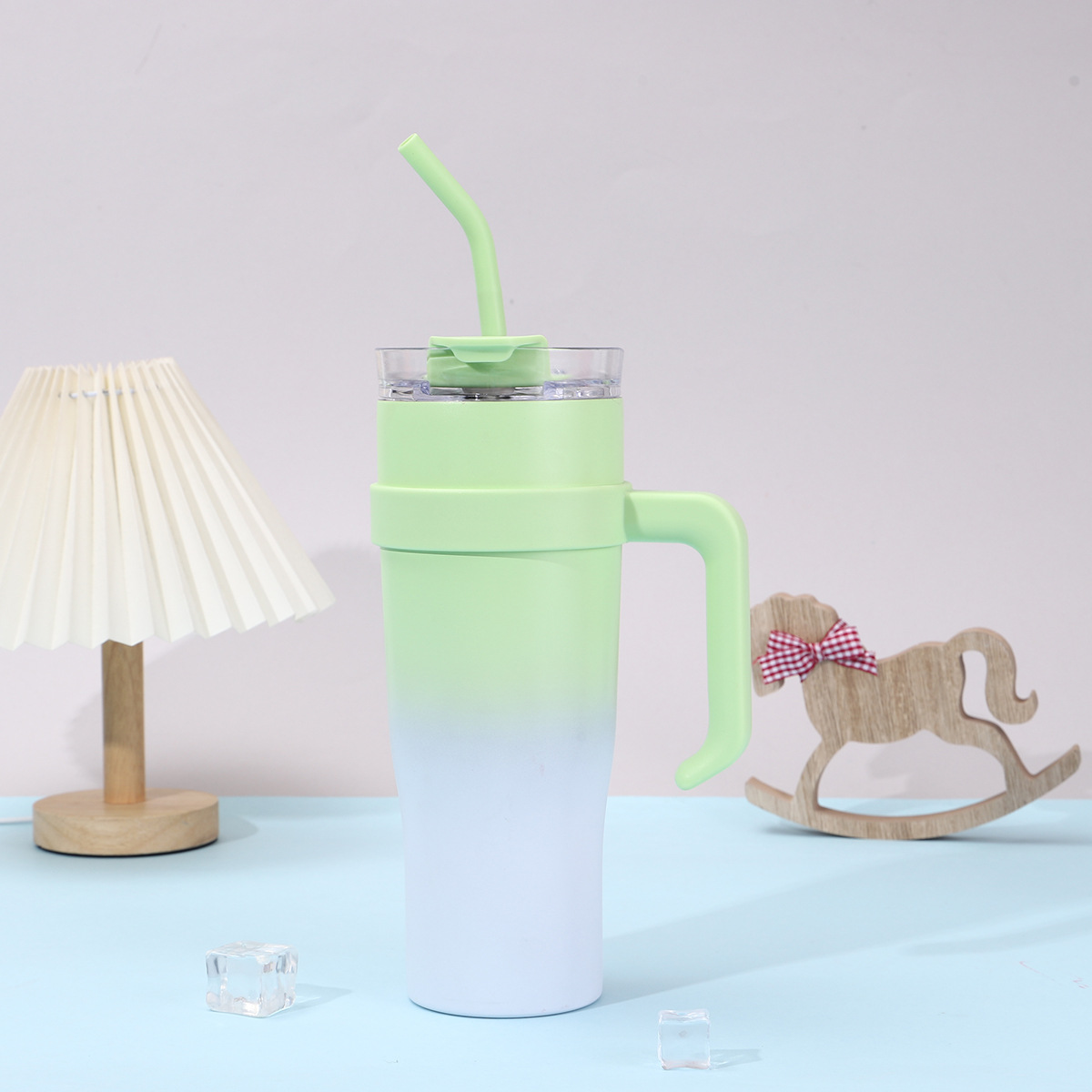 40oz Big Mac manejo de automóvil taza deportiva al aire libre portátil con paja taza de aislamiento