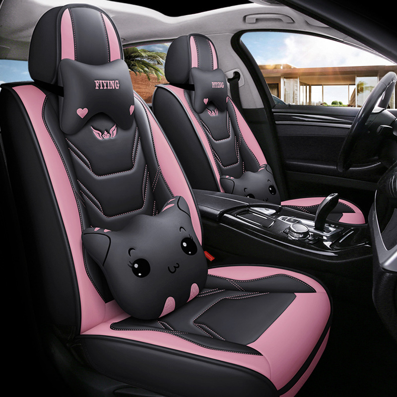 Fundas de asiento de coche de cuero sintético