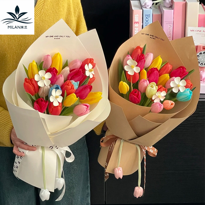 Nuevo producto Papel de flores de ramo de colores Papel de modelado grueso de dopamina Papel de embalaje de flores Papel de arte Papel de cartón duro de color sólido