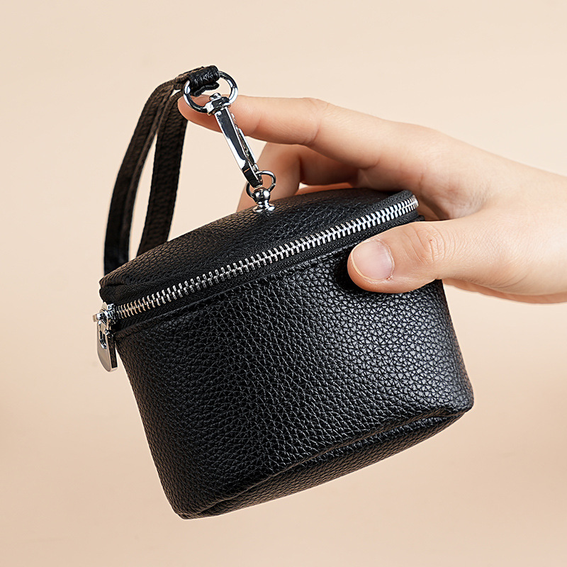 Mini damas de piel suave lichi cuadrado cuerdas pequeñas bolsas de cambio creativas de piel suave lápiz labial pequeños objetos