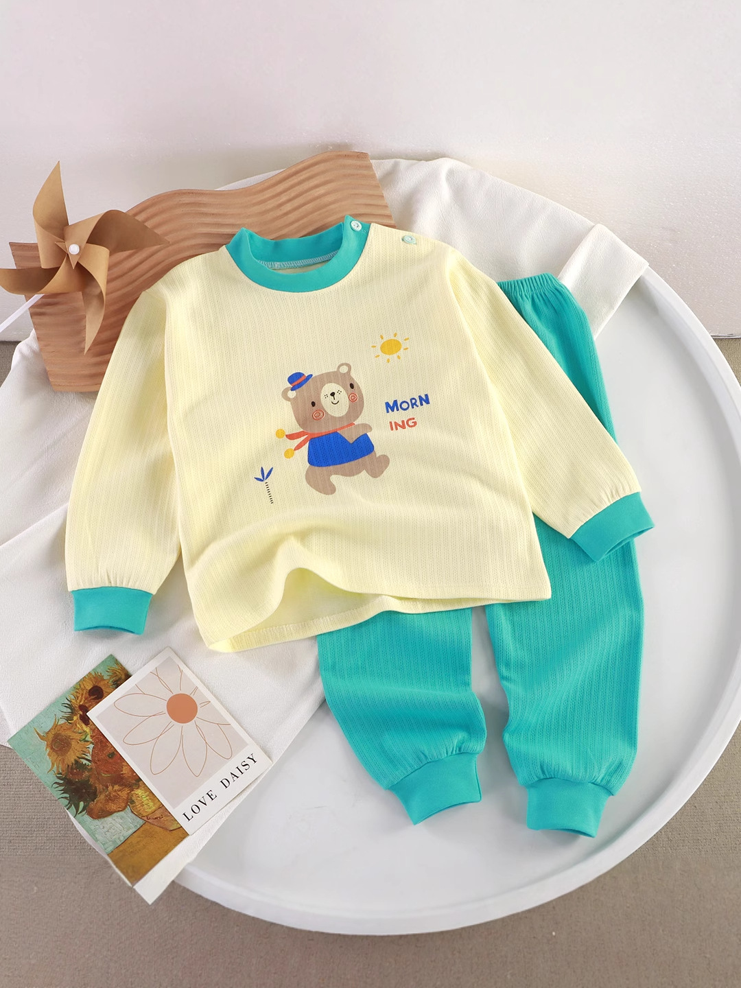 [personalizada] ropa interior infantil, abrigo de algodón para niños y niñas, abrigo de bebé, pantalones de pijama, ropa para el hogar