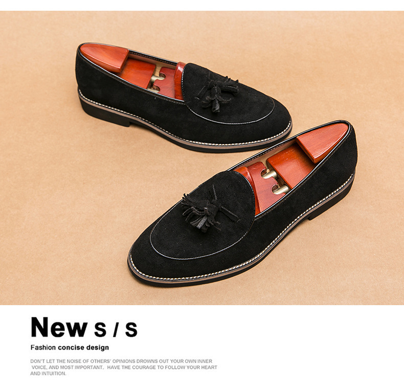 Mocassini da uomo in tinta unita con superficie brillante, stile coreano, scarpe casual da ufficio in pelle di grandi dimensioni per uomo_voghion.com