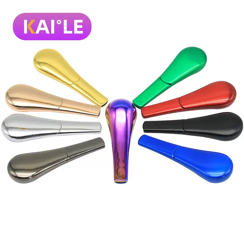 厂家批发烟嘴不锈钢勺子烟斗默认op袋多色拆卸磁铁金属烟具pipe