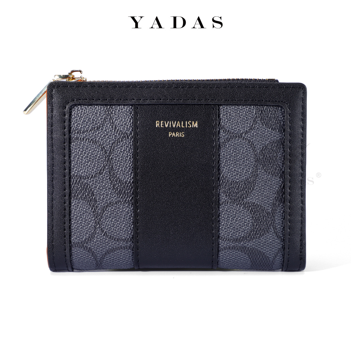 YADAS moda 2024 nuevo al por mayor oval impresión viejos patrones dos plegables bolso de cambio de comercio exterior cartera de mujeres