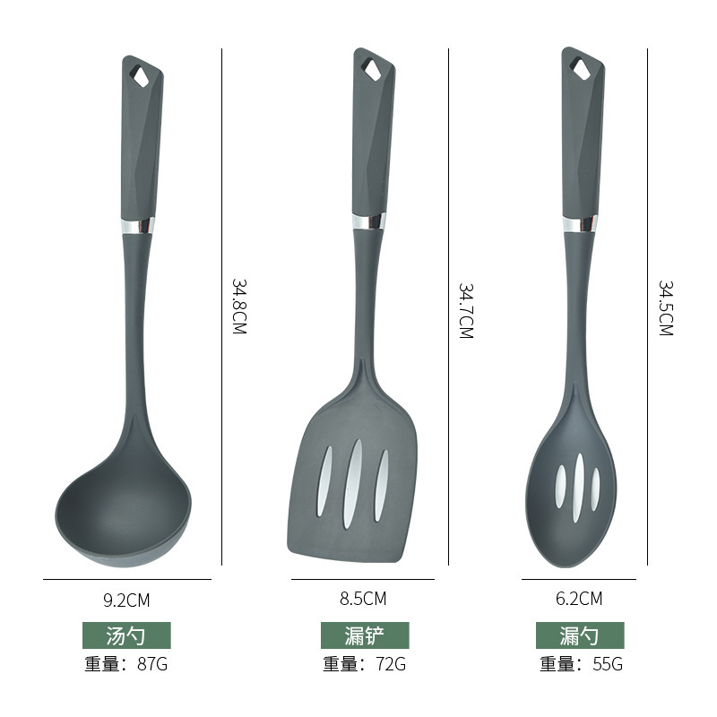 utensilios de cocina de 7 piezas conjuntos domésticos antiadherentes de polvo de captura de setos de colgante de banda de cocina al por mayor