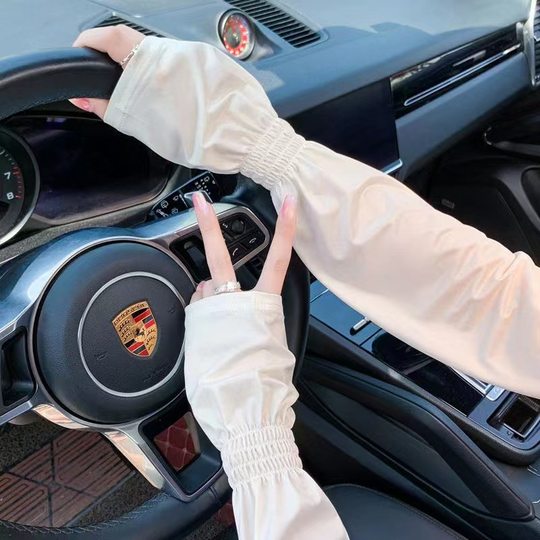 Internet Celebrity Gradient Loose Ice Sleeve Sunscreen Women's ins Fashionable Summer Ice Silk Sleeve Arm Protector Hand Sleeve Student Driving Artifact
