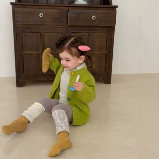 宝宝秋装儿童秋款衣服2026款韩版童装女童针织开衫打底裤套装