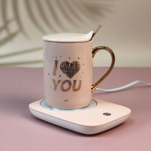 Bellie Cup 55 ℃ Heated Insulated Water Cup Heater, Cup Warmer, Adjustable Temperature for Heating Milk.