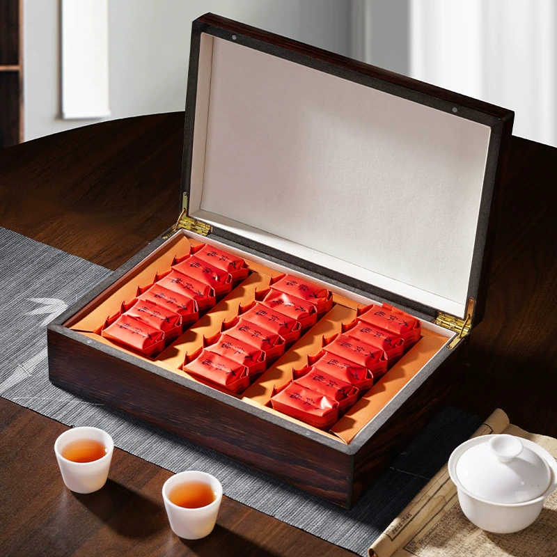 Китайский улун Da Hong Pao, чаи Лапсанг Сушонг, красный чай Jin Jun Mei, деревянная коробка в подарочной коробке, подарочная коробка