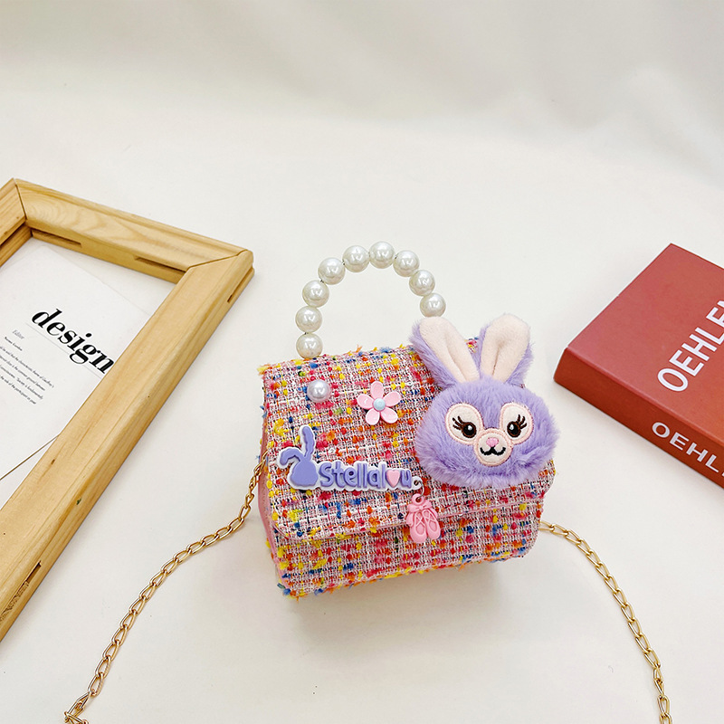 2021 nuevo Otoño e Invierno bolsa de conejo niños dibujos animados princesa chica bolsa de mensajero moda bebé cambio bolsa de accesorios