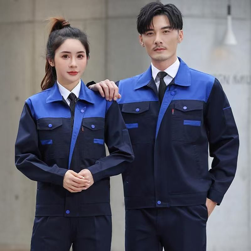 春秋工作服男装劳保服耐磨耐脏车间汽修厂服工装套装长袖上衣定制|undefined