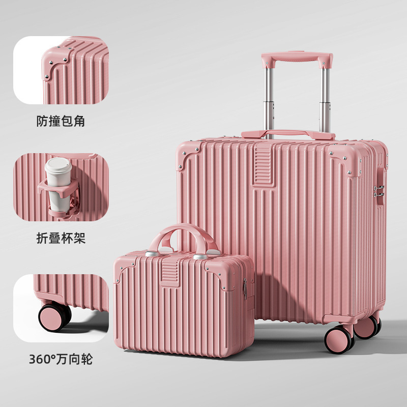 18inch 小型スーツケース トロリーケース 軽量 ボーディングケース 男女兼用 充電パスワード付き スーツケース|undefined