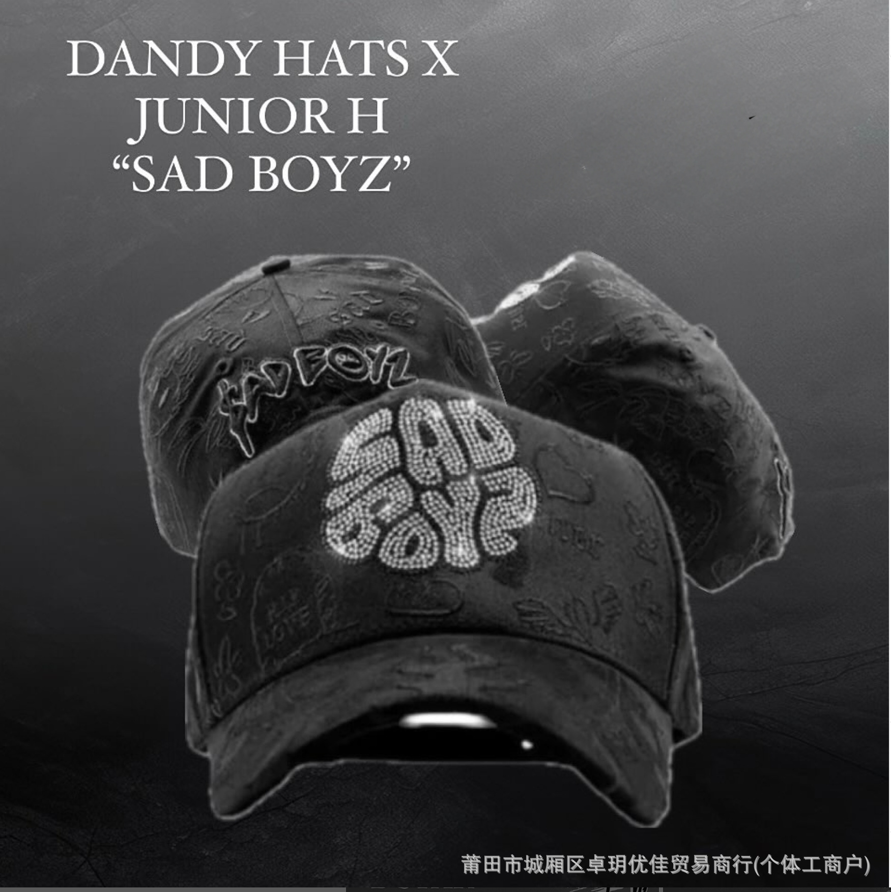 Nuevo sombrero de béisbol DANDY sombrero de letras punzadas sombrero de ajuste sombrero de moda sombrero D - 9