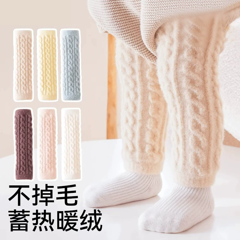 Детские носки с длинными трубками утолщены и бархатны осенью и зимой