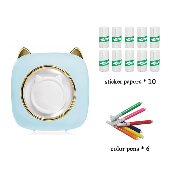 Blue Cat+10 Volume Non -Dry Glores+Color Pen