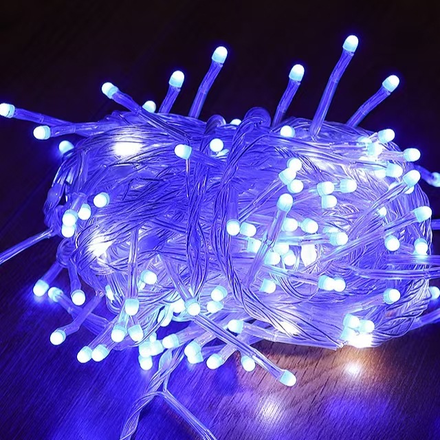 LED al por mayor flujo explosivo de agua línea de parpadeo estrella estrella de luz string brillante decoración impermeable de Navidad diseño de atmósfera de luz de color