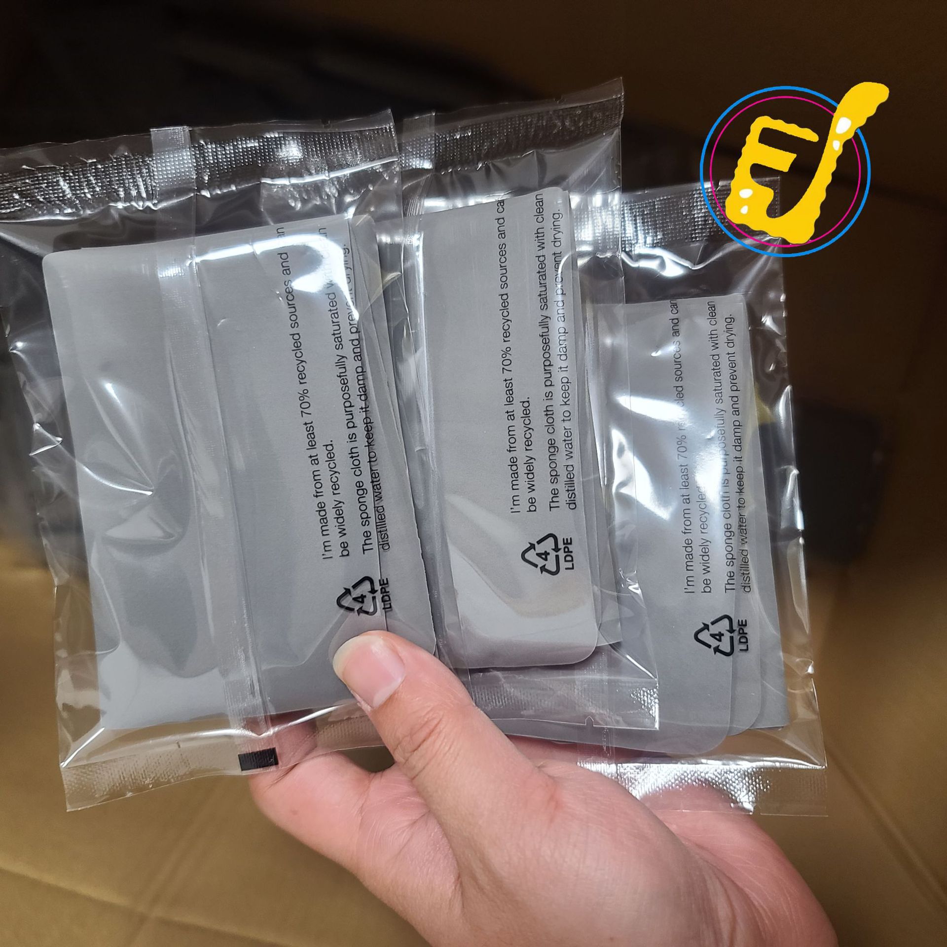 灰色pva面巾高密度白色清洁毛巾宠物猫狗擦拭吸水pva海绵印花logo