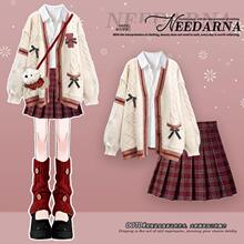 独特漂亮学院风毛衣针织开衫外套巨好看的深秋初冬季韩系绝美上衣