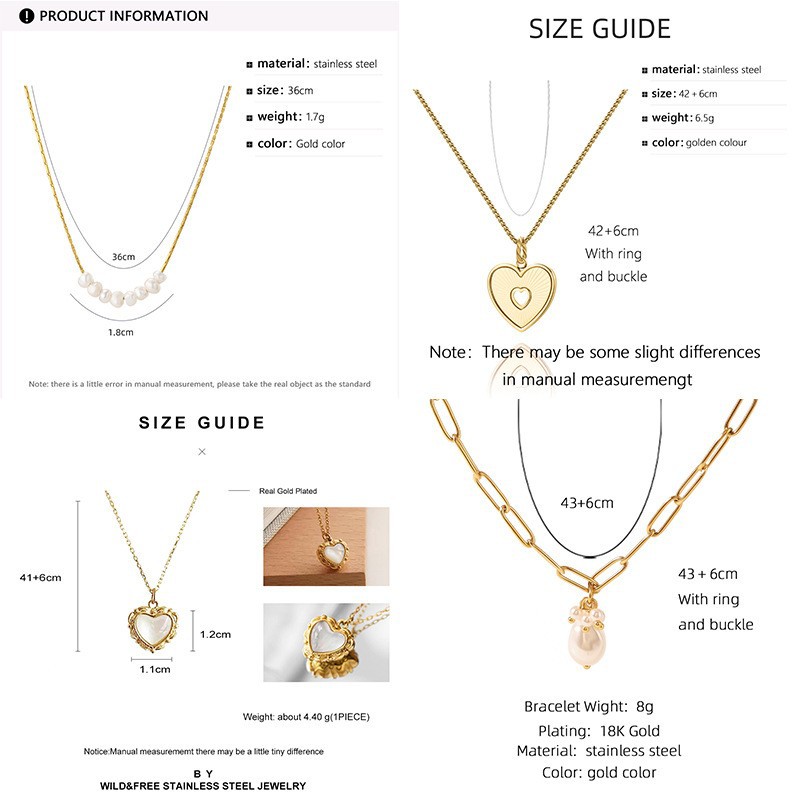 Ig Style Round Oval Heart Shape Stainless Steel Imitation Pearl Plating Inlay Shell 18k Gold Plated Pendant Necklace display picture 2