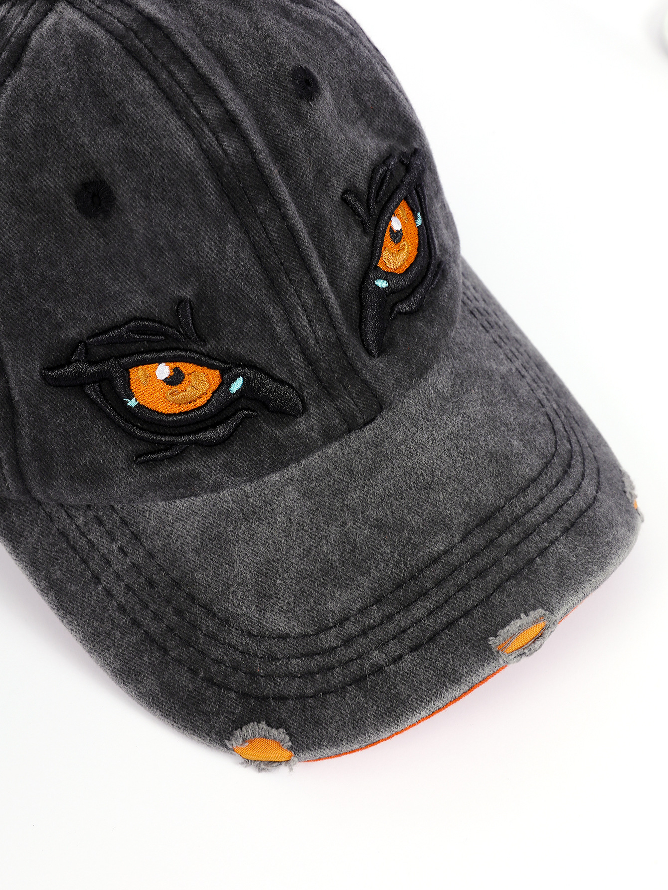 2023 nuevo estilo apenado ojo de águila retro Denim a prueba de sol gorra de béisbol casual de moda todo partido gorra de pico