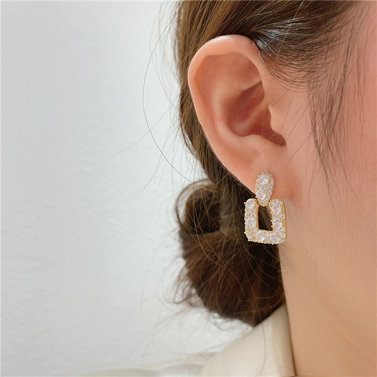 8g Weight No Inlaid Inlay Material Earrings, Ear Studs Classification Wedding, Travel Occasion Alloy Material Geometric Pattern Women'S Gender Plating Design Fashion Style Fashion Geometric Plating Alloy No Inlaid Drop Earrings 3