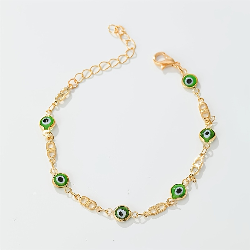 Fashion Devilu0027S Eye Copper Enamel Plating Womenu0027S Bracelets 1 Piece