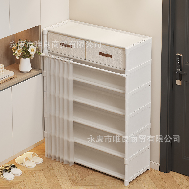 鞋架子家用门口入户收纳柜一体靠墙2025新款宿舍小型鞋柜结实耐用