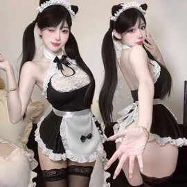 性感情趣内衣制服诱惑睡衣调情火辣床上免脱激情女仆装战袍21