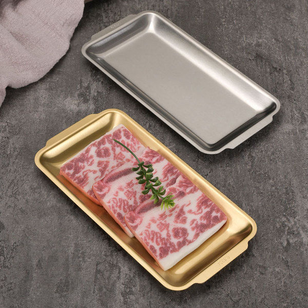 Golden dinner plate stainless steel