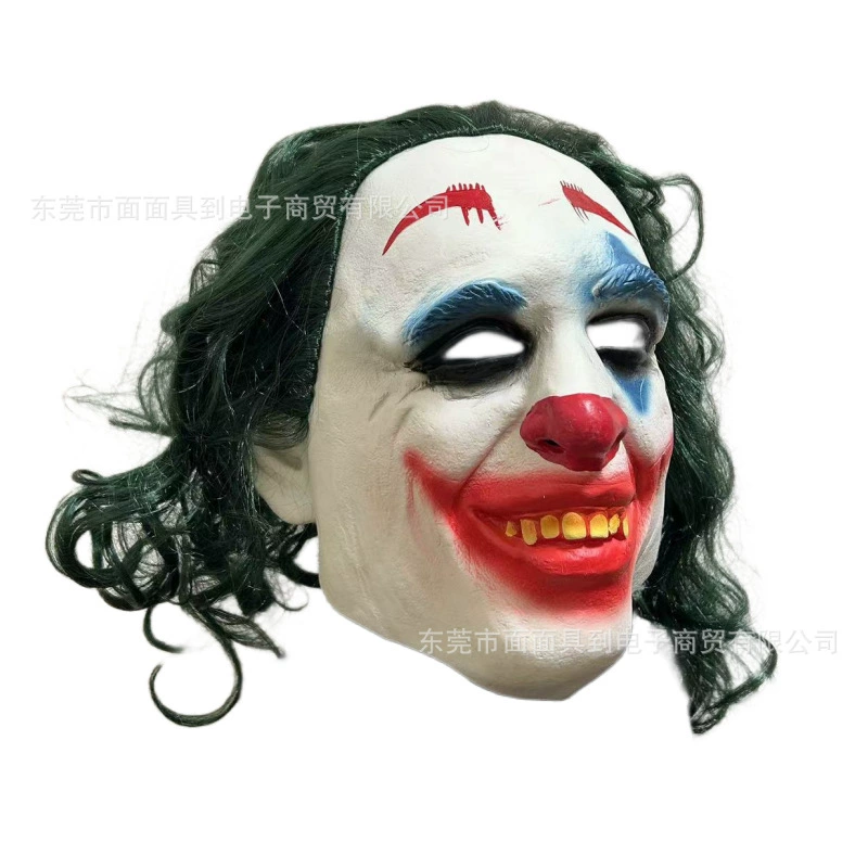 2025 хит за рубежом joker клоун головной убор на Хэллоуин, фильм и телеиндустрия, латексная маска в образе Темного Рыцаря