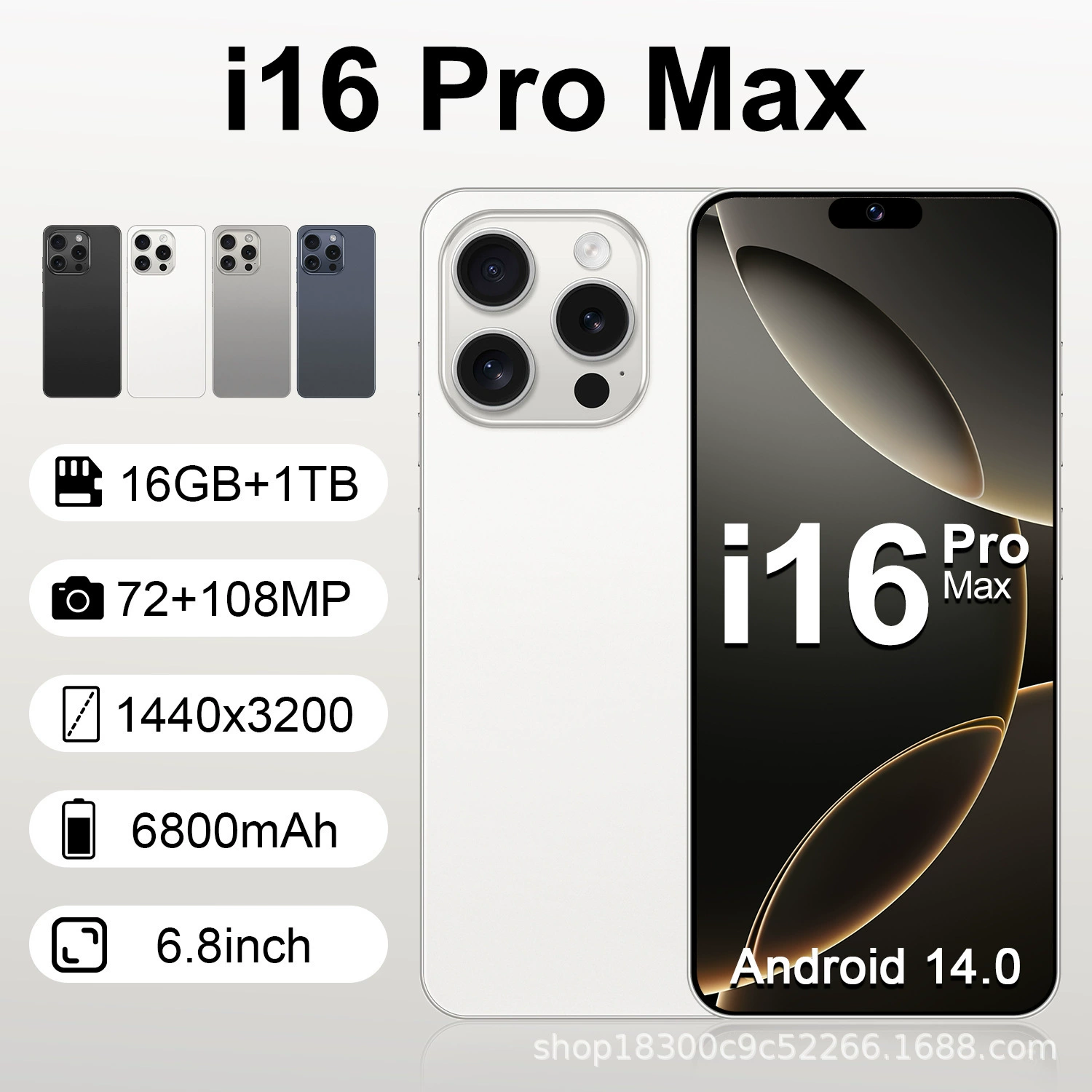 Умные часы, мобильный телефон, Intel Core i16, 16 Pro Max, Android, 4G, поддержка всех сетевых стандартов связи, 5", 16 ГБ