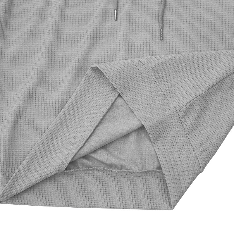 Men's hoodie men's casual short sleeved t-shirt top color matching sleeves_vogarts.com
