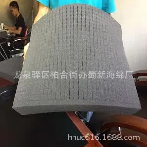 供应高密度掏孔防撞小方格海绵/抗压防震手撕格子海绵/随意撕海绵