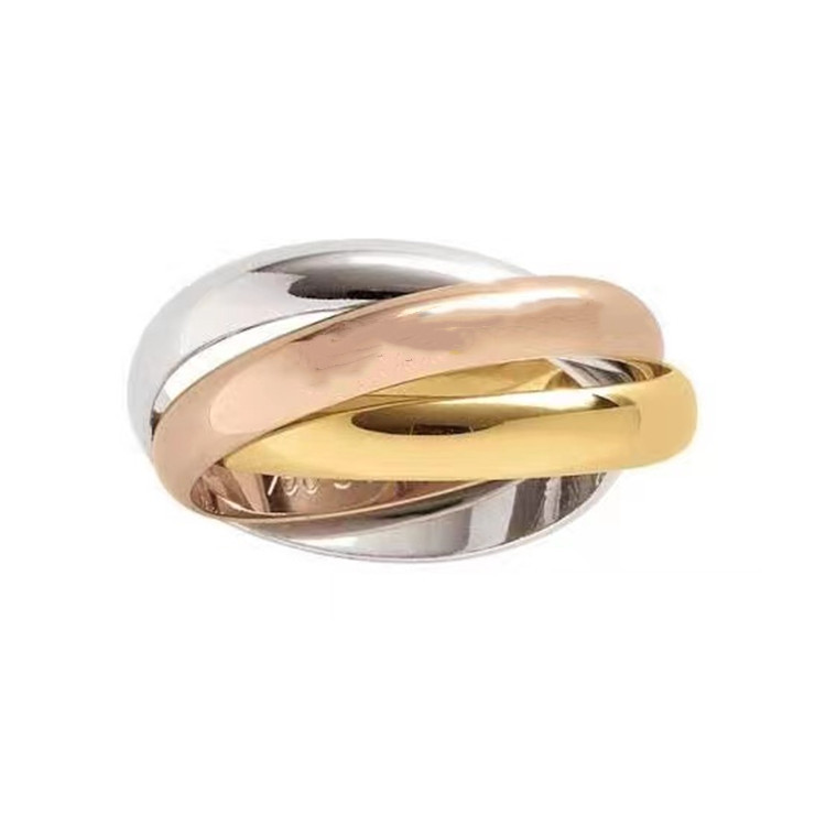 Geometric Pattern Ins Style Geometric Titanium Steel Plating Rings