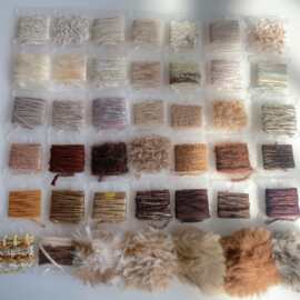 米咖美拉德色系混线小样藏族脏鞭发绳文玩辅料DIY配件迷你线板