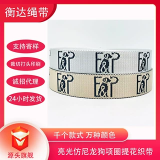 工厂定制加厚亮光仿尼龙提花织带宠物狗项圈织带户外运动品织带
