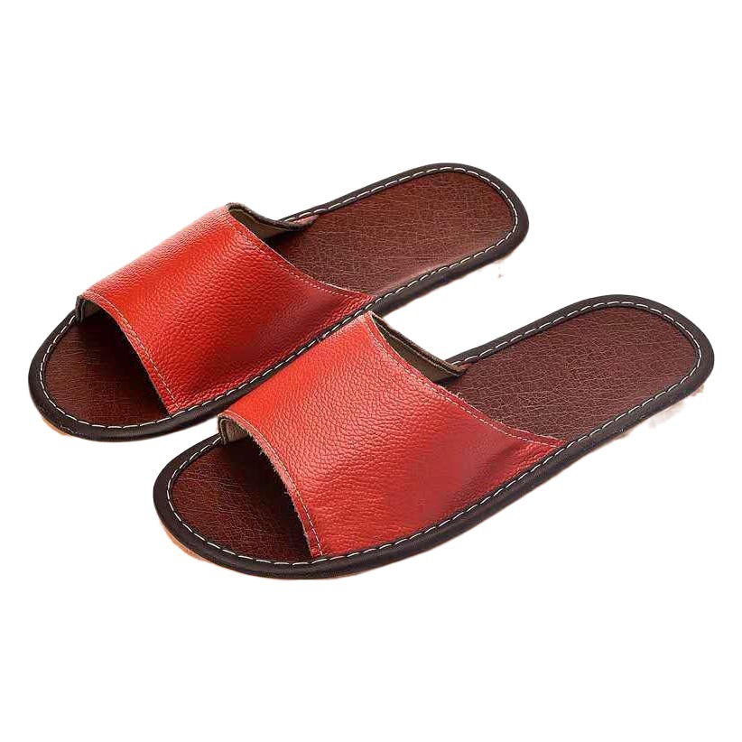 Haining Cowhide Slippers Summer Haining Genuine Leather Slippers Home Men and Women Couple Non-slip Slippers Wholesale