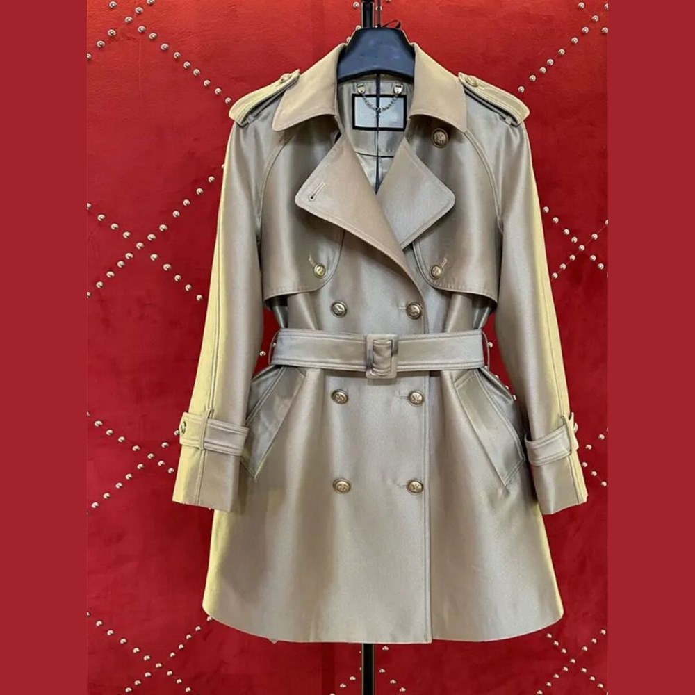 高级感大牌风衣外套女2025春秋新款英伦休闲小个子今年流行大衣无