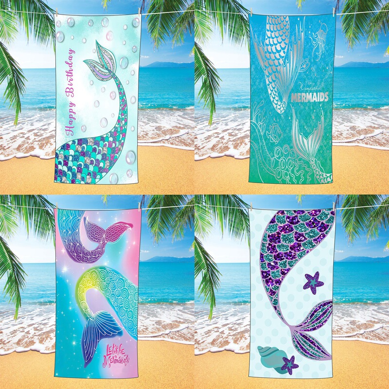 Amazon Cross-Border Best-Selling Mermaid Beach Towel Summer Outdoor Beach Towel Quick-Drying Sports Towel Wholesale Amazon Cross-Border Best-Selling Mermaid Beach Towel Summer Outdoor Beach Towel Quick-Drying Sports Towel Wholesale