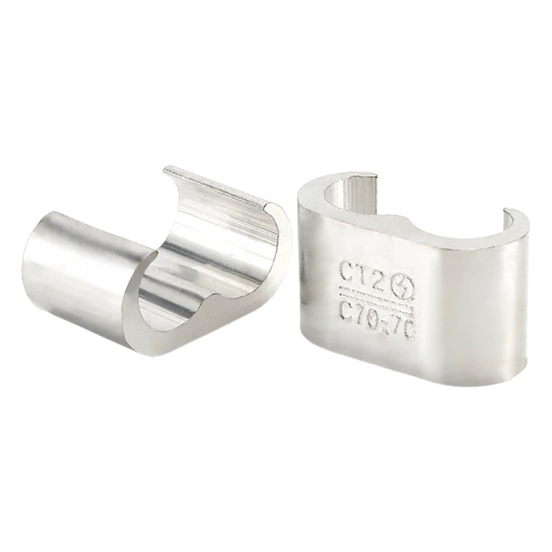 Скоба зажимная типа C для заземляющего провода 35 мм², обжимной соединитель для высокоскоростных железных дорог, специальный соединитель для железнодорожных путей, луженая медная скоба типа C