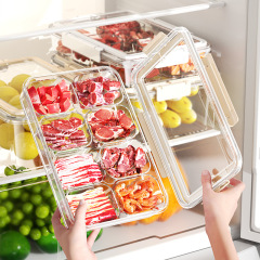 冷蔵庫用肉保存ボックス、専用ボックス、ネギ・生姜・ニンニク保存ボックス、食品グレードの食品分割ボックス、冷凍保存のための便利グッズ