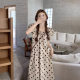 Small Summer New Puff Sleeve Korean Style Elegant Polka Dot Gentle Style Lace Sweet Loose Age-reducing dress