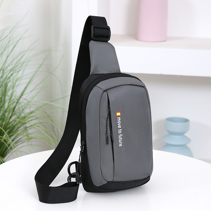 Nuevo tipo de bolso de pecho universal de estilo coreano letras de impresión de moda mochila deportiva casual universal mochila para hombres
