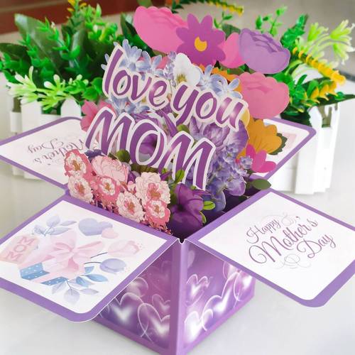 2024 New Cross-border Mother's Day 3D Hinged Box with Multiple Styles for Wholesale, Custom Logo Printing Available