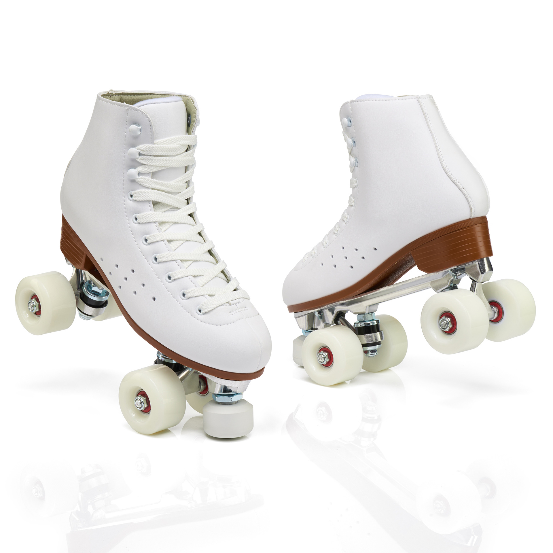 Double Row Roller Skates For Adults With Flashing Pu Wheels_voghion.com