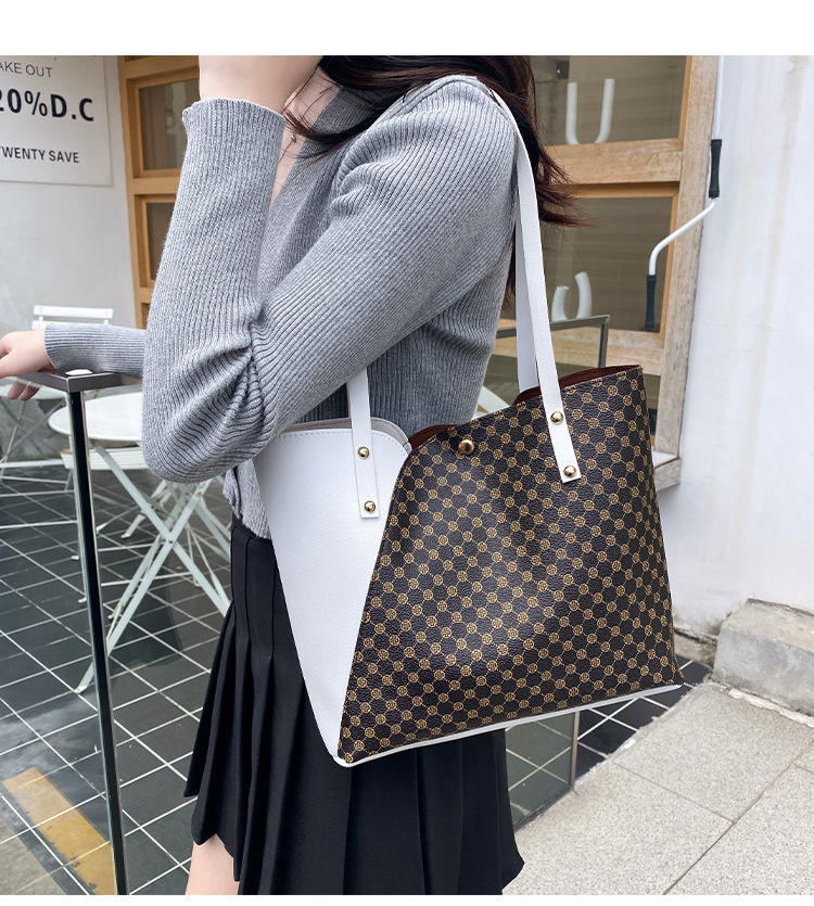220g Weight Magnetic Buckle Closure Type Women's Large All Seasons Pu Leather Fashion Tote Bag