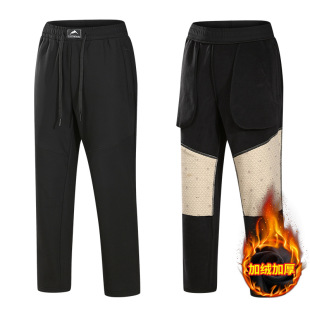 Outdoor Cold-resistant Pants Mountaineering Pants Sports Fleece-lined Sweatpants Men's Underwear Soft Shell Charge Pants Waterproof Men's Pants