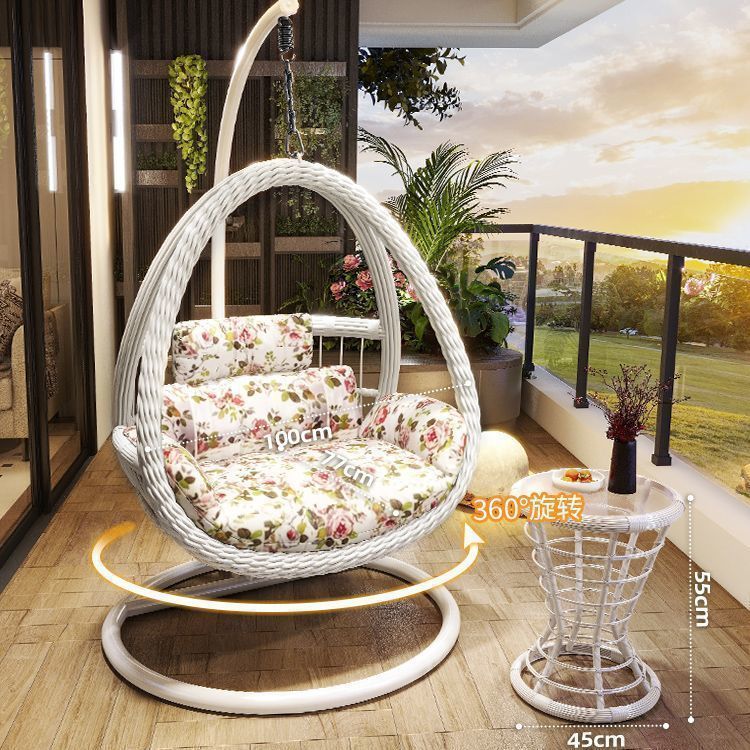 Cestas de suspensión al aire libre casera swing nido de pájaros silla de caña silla de patio doble mecedora hamaca interior balcón silla perezosa